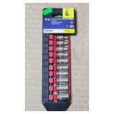 Kobalt 10 Pc 6 Point Socket Set - 1/4 Inch Drive