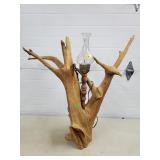 Large Vintage Driftwood Table Lamp, 32 1/8" H