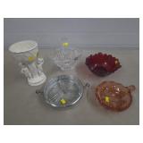 Lot of Vtg Decorative Glass & Lefton Cherub