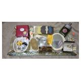 Large Vanity Tray w/ Cellioud Fench Ivory Mirror,
