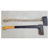 Lot of 2 Wood Cutting Axes