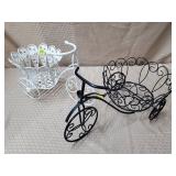 Lot of 2 Metal Tricycle Planter Stands