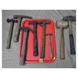 Tray Lot of Assorted Hammers & Mullets