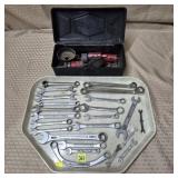 Lot of Assorted Combination Wrenches, Hole Saws,
