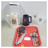 Lot of Fireman Wind Chime, Fireman Mugs,