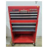 Vintage Master Mechanic Red Metal Tool Box