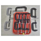 Large Lot of Assorted C Clamps