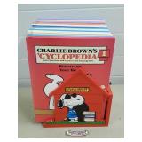 Lot of Vtg Charlie Brown Encylopedias w/ Stand
