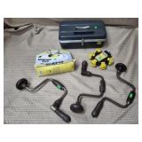 Vtg Hand Brace Drills, Toolbox & Misc Tools Lot
