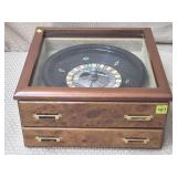 Vintage Italian Tabletop Roulette Wheel Cabinet