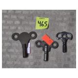 Lot of 3 Antique Clock Keys