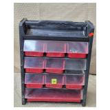 Plastic Organizer Bit Cabinet w/ Handle