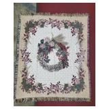 Christmas Wreath Tapestry Blanket