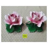 Capodimonte Flower Candle Stick Holders