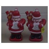 Lot of 2 Vtg 1972 Christmas Corp. Rubber Santa