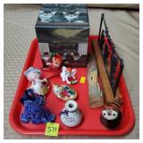 Tray Lot of Assorted Misc Decorations