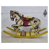 Vintage Tom Mix & Tony Wooden Rocking Horse