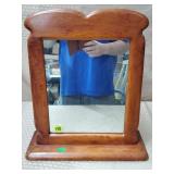 Vintage Maple Table Top Mirror