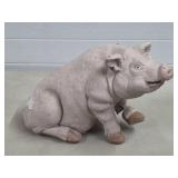 Concrete Pig Statue, 9" H