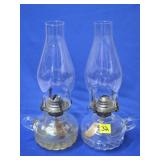 Pair of 2 Antique Oil Lanterns