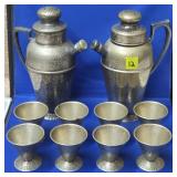 Apollo Bermudas Hammered Aluminum Cocktail Sets