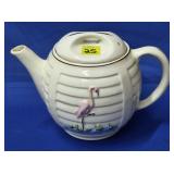 Vtg Art Deco Porcelier Pink Flamingo Vitreous