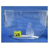 Vtg Orrefors Crystal "Wish To the Moon" Vase