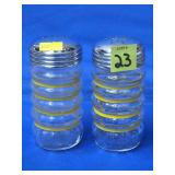 Pair of Anchor Hocking Fireking Crystal S&P SHakes