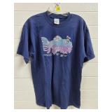 Jerry Garcia Fish Graphic Blue T-Shirt