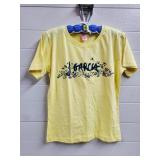 Jerry Garcia Yellow Floral T-Shirt - Womens M