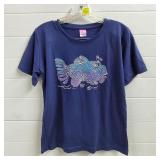 Jerry Garcia Fish Graphic Blue T-Shirt