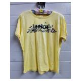 Jerry Garcia Yellow Floral T-Shirt - Size Large