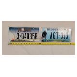 2- Montana License Plates - Alum