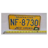 1976 West Virginia License Plate - Aluminum