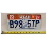 2012 Utah License Plate - Aluminum