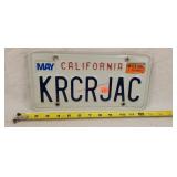 1998 California License Plate - Aluminum