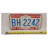 1976 Illinois Bicentennial License Plate - Metal