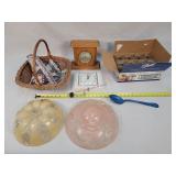Jelly Jars, Vintage Light Shades & Clocks
