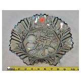 10' Carnival Glass Smoke Fruit Bowl