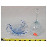 Light Blue Etched Bell & Bonbon