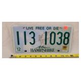 2001 New Hampshire License Plate - Aluminum