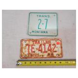 1966 & 1979 Tennessee & Montana License Plates