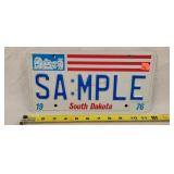 1976 South Dakota Bicentennial License Plate