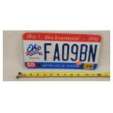 2003 Ohio Bicentennial License Plate - Metal