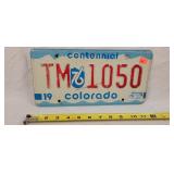 1976 Colorado Centennial License Plate - Metal