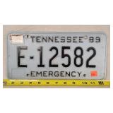 1989 Tennessee License Plate  - Alum