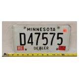 2001 Minnesota Dealer License Plate - Aluminum