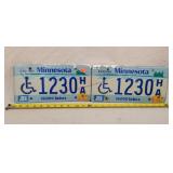 Pair of 1993 Minnesota Handicap License Plates