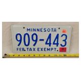 2004 Minnesota Tax Exempt License Plate - Alum