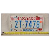 1976 Montana Bicentennial License Plate - Alum